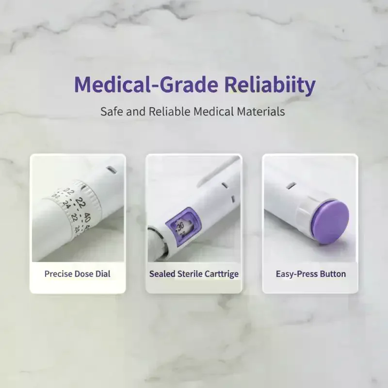 60U Adjustable Insulin Injection Pen with Digital Dosage Display Accurate Dosing Tool for Diabetes Daily Management