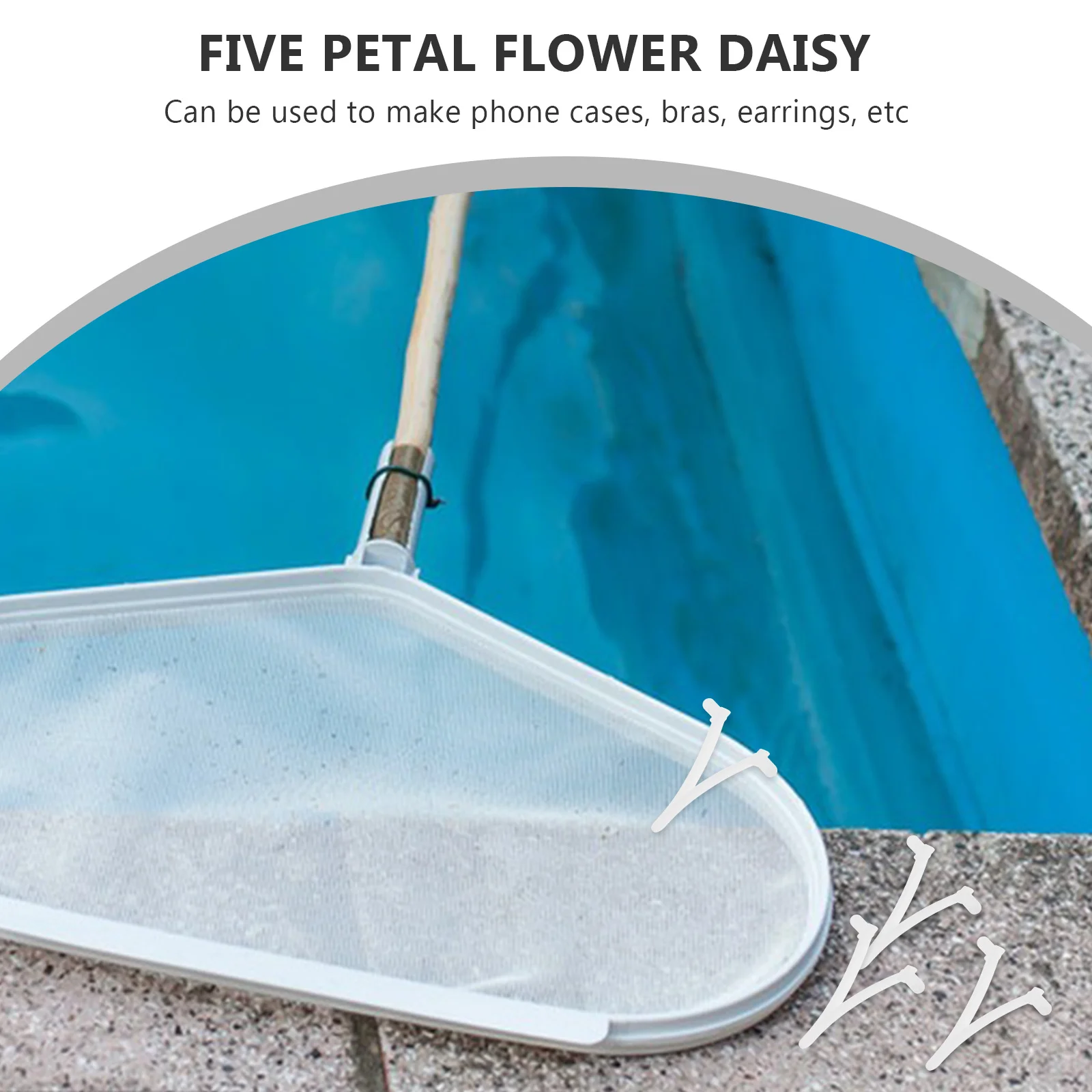 

10Pcs Pool V Type Clips Plastic Swimming Pool Brush Clips Locking Attachments Replacement for Vacuum Skimmer Handle Accessories