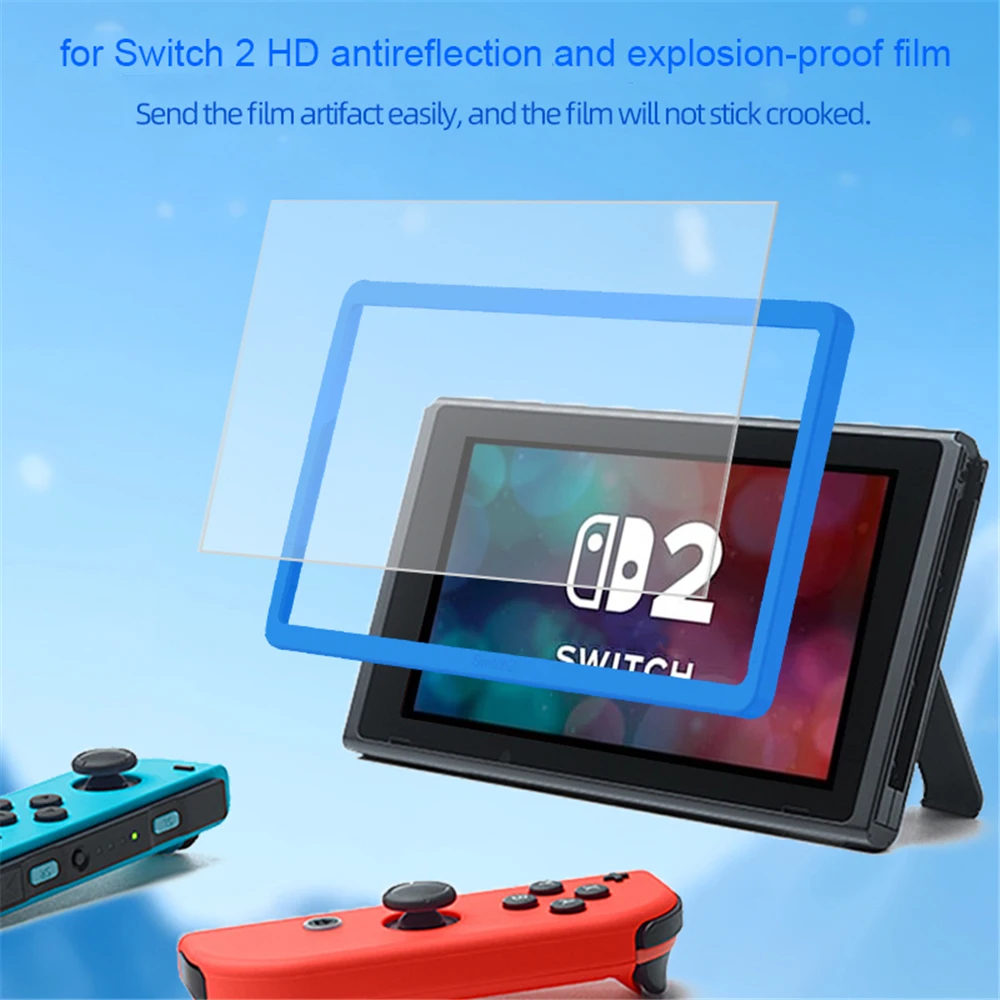 

for Switch 2 Tempered Glass Ultra HD Anti Blue Light Screen Protector Films 9H Hardness Ultra-Clear Screen Tempered Glass Film