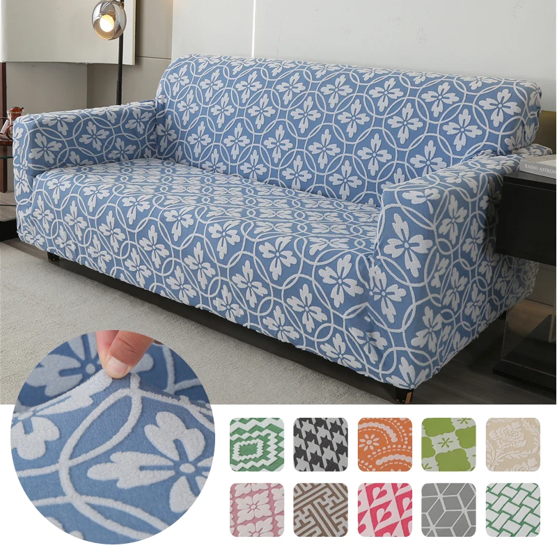 2024 new Sofa Covers for Living Room Jacquard Fabric Stretch Armchair Loveseat Big Sofa Cover L Shape Corner Sofa Slipcover 1pc