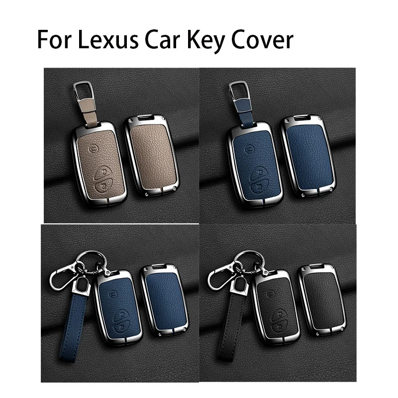 

For Lexus CT200H GX400 GX460 IS250 IS300C RX270 ES240 ES350 LS460 GS300 450h 460h Zinc Alloy Leather Car Key Case Cover Keychain