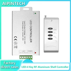 4-Key Rf Aluminum Shell Rgb Controller Dc12-24V 432W 6A/Ch Smd5050 Cob Strip Light Rgb Wireless Remote Control Controller