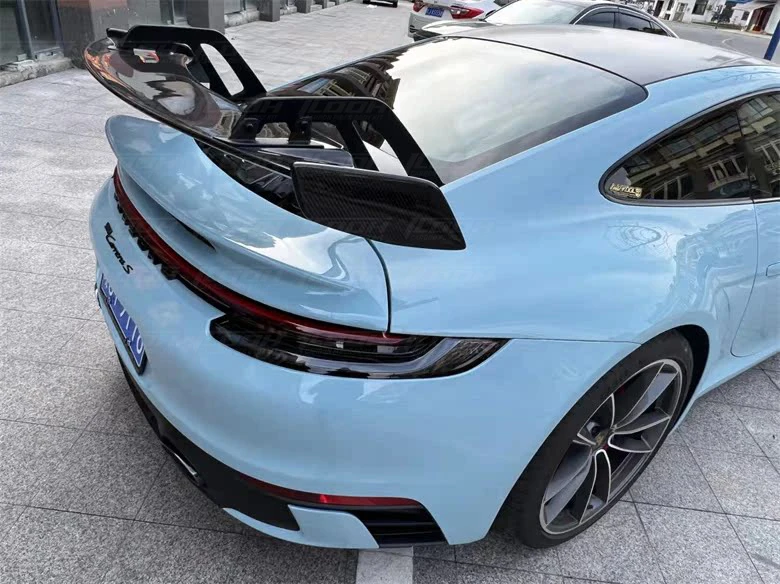 ICOOH Racing GT3 Style Dry Carbon Fiber Fibre Body Kit Rear Spoiler Wing for Porsche 911 992