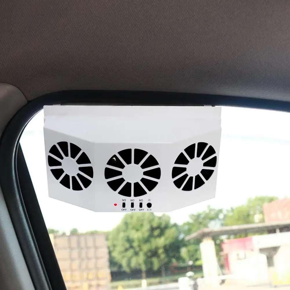 Low Noise Car Fan Powerful Car Solar Fan for Comfortable Wind Vehicle Circular Device for Car Interior Quiet Efficient Fan