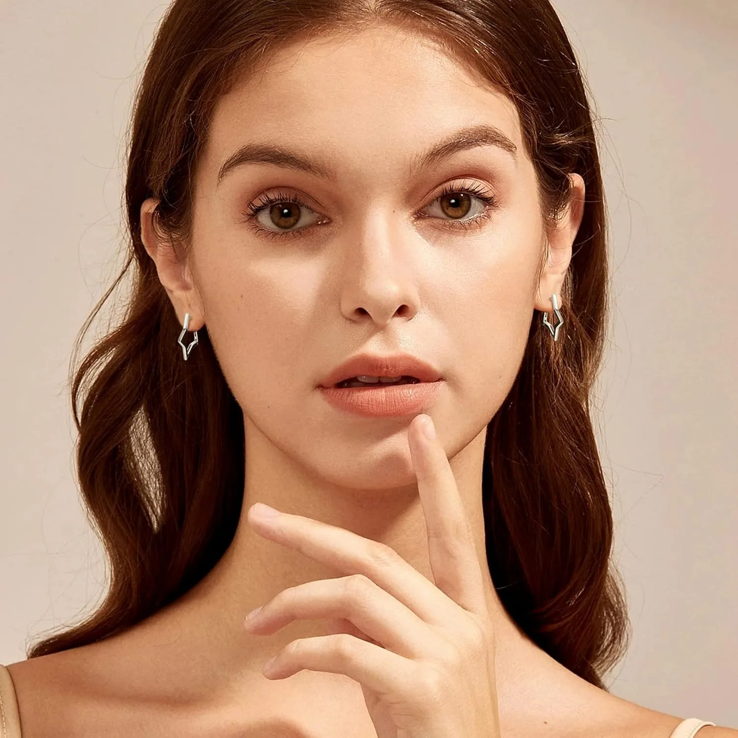 925 فضة أقراط للنساء أقراط صغيرة هيبوالرجينيك مثلث مستطيل القلب ستار البيضاوي أقراط مجوهرات