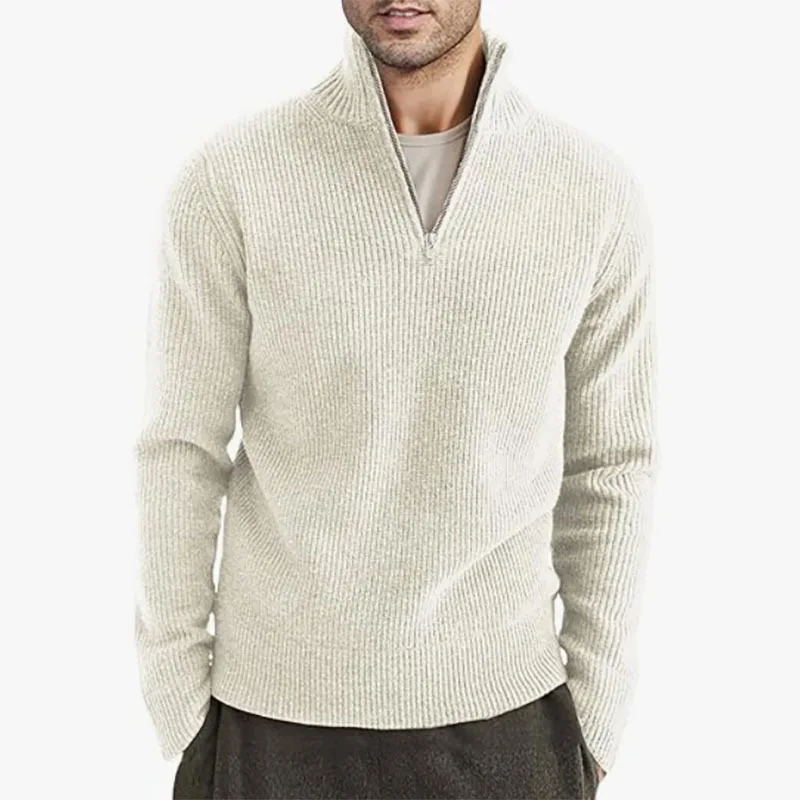 Autumn Winter New Arrival Turtleneck Knit Sweater Solid Color Casual Thickened Warm Soft Daily Outerwear For Men