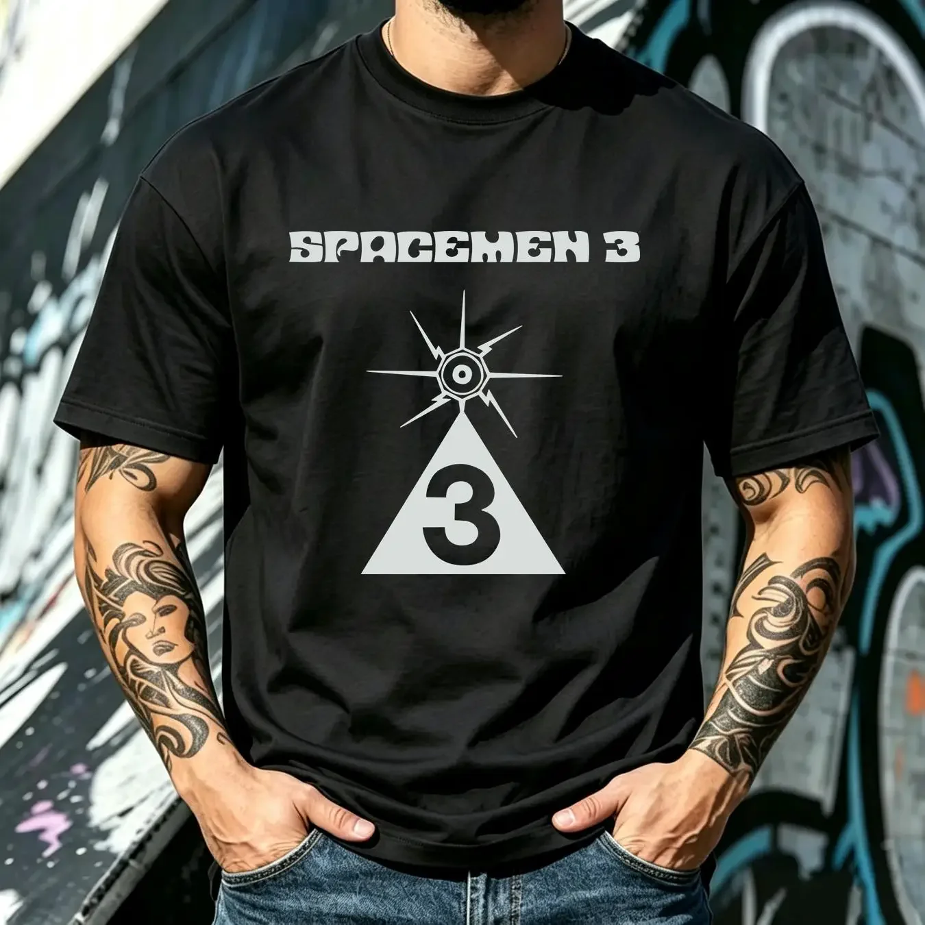 washed T Shirt Vintage 2000s Spacemen 3 XL Spiritualized Slowdive Shoegaze Britpop Ride long or short sleeves vintage Washed