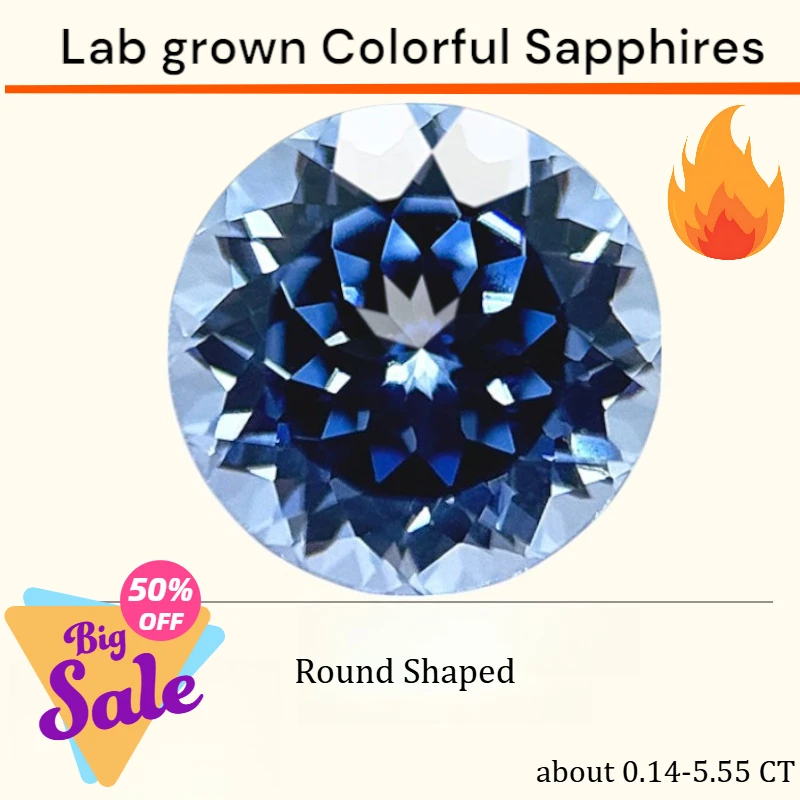 

Искусственный сапфир круглой формы, цвета василька, с исключительным блеском, для самостоятельного изготовления колец, ожерелий, серег, основные материалы, сертификат