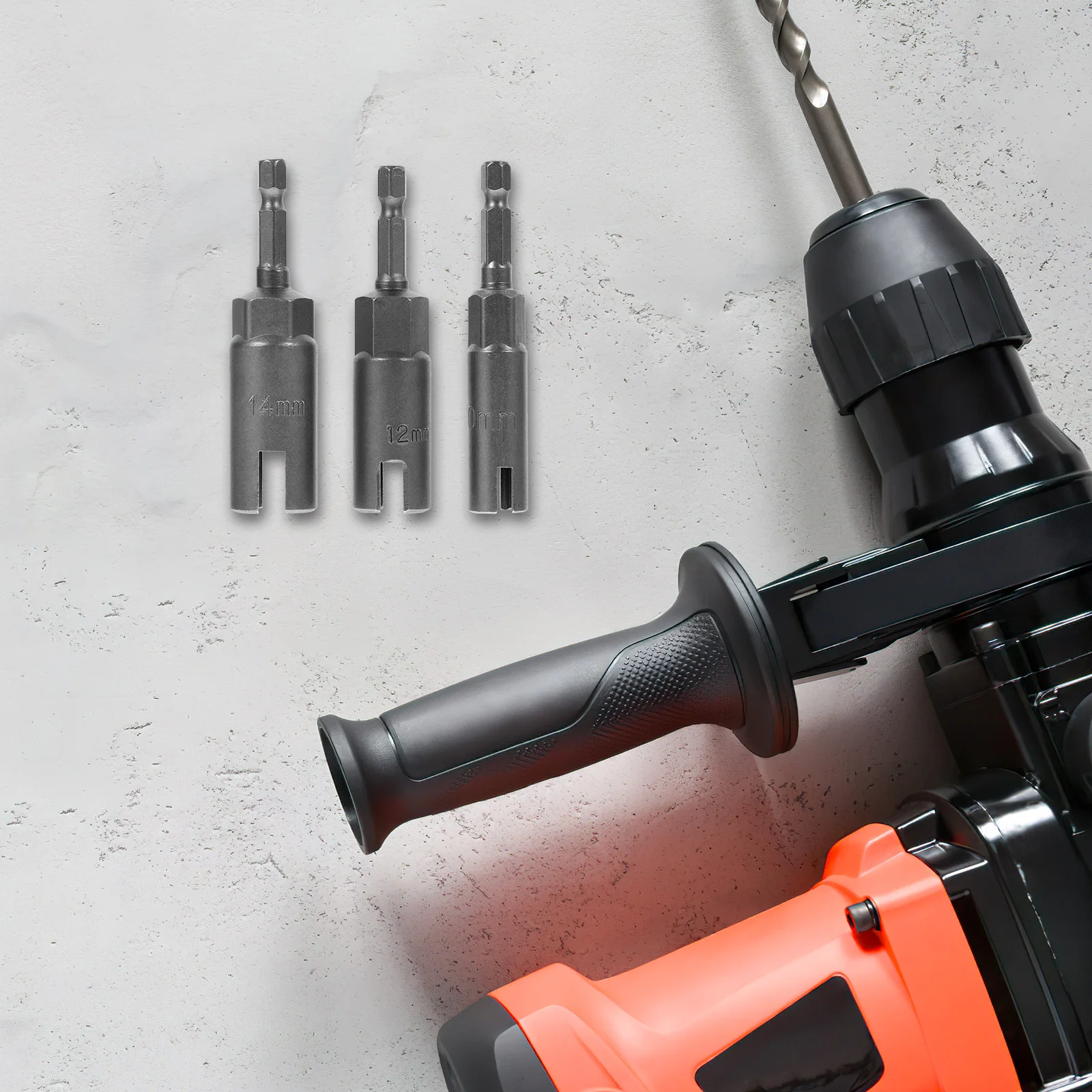 3pcs Wing Nut Driver Bit Set for 10mm 12mm 14mm Hex Nuts Slot Socket Bit Durable Rust Proof Wrench Tool