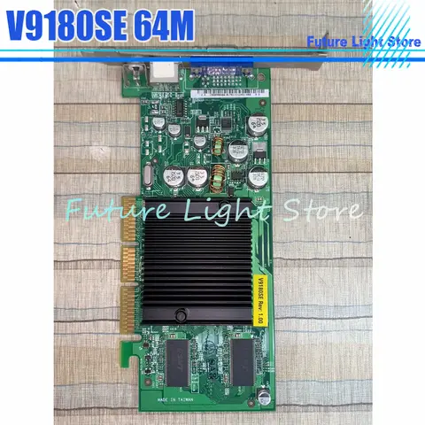 AGP Graphics Card V9180SE 64M Video Memory With D-Sub And Audio Port