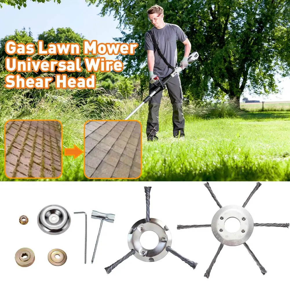 Steel Wire Trimmer Head for Gas Weed Eater 7/8/9 Inch Heavy-Duty Brush Cutter Replacement For Stihl FS55, Husqvarna 128LD