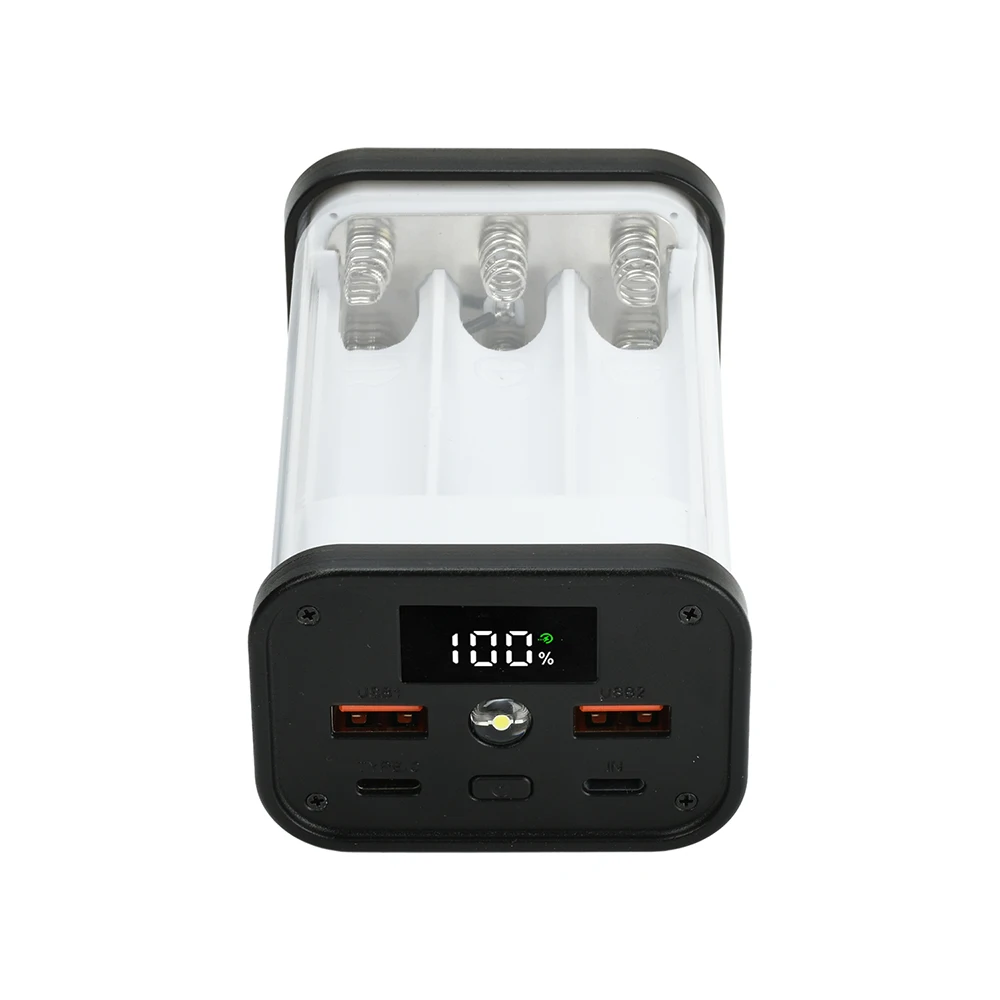 Przezroczyste etui na baterie 18650, 6/8 komórek, zestaw DIY, obudowa powerbanku 22,5W, bezlutowa obudowa powerbanku PD, zestaw elektroniczny DIY