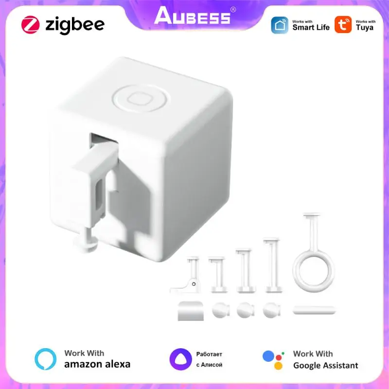 Tuya Zigbee Fingerbot Plus Smart Fingerbot Switch Button Pusher Smart Life Timer Voice Control Works With Alexa Google Assistant