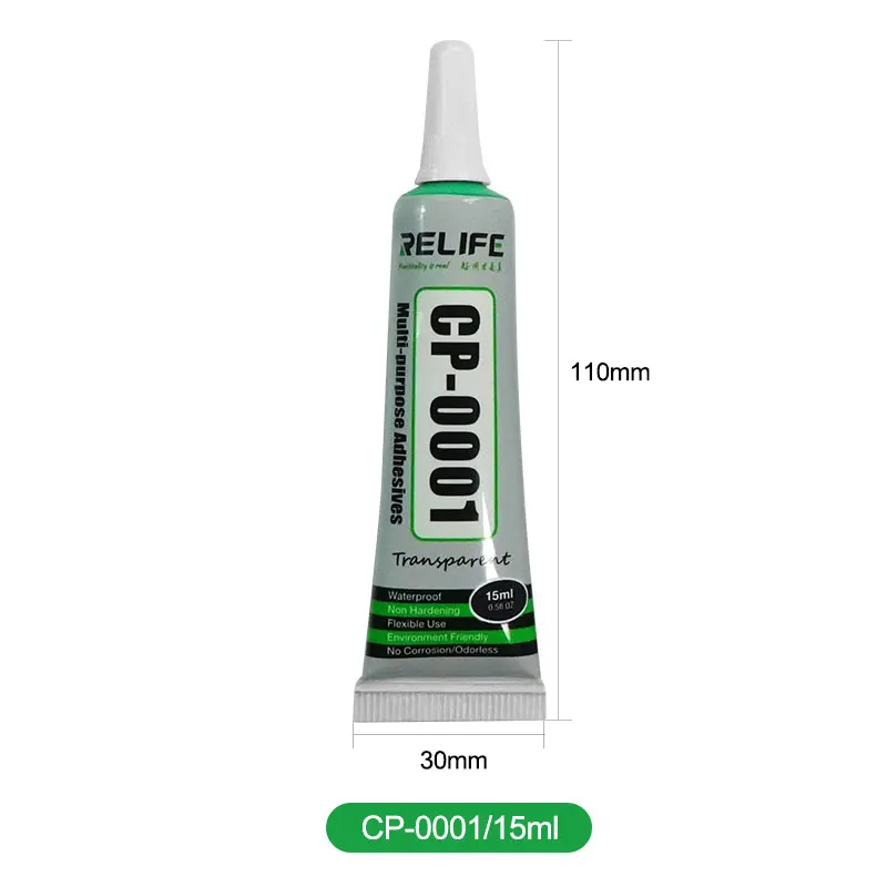 RELIFE 50ML 15ML CP-0001 CP-0002 Transparent Adhesive Clear Liquid Glue Black For Phone Frame LCD Screen Back Cover Repair