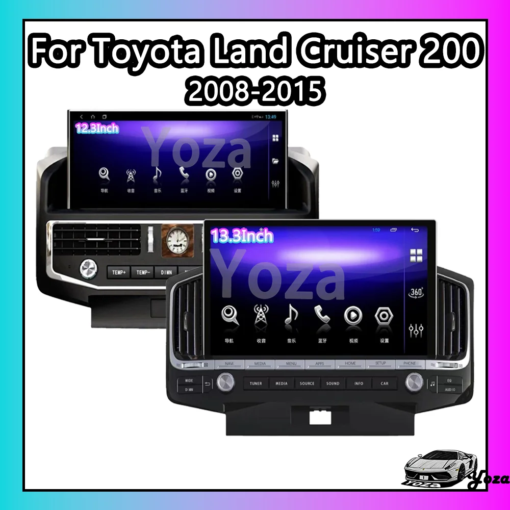 

Yoza Carplay Car Radio For Toyota Land Cruiser 200 LC200 2008-2015 Android11 Touch Screen Multimedia Player Navigation Stereo