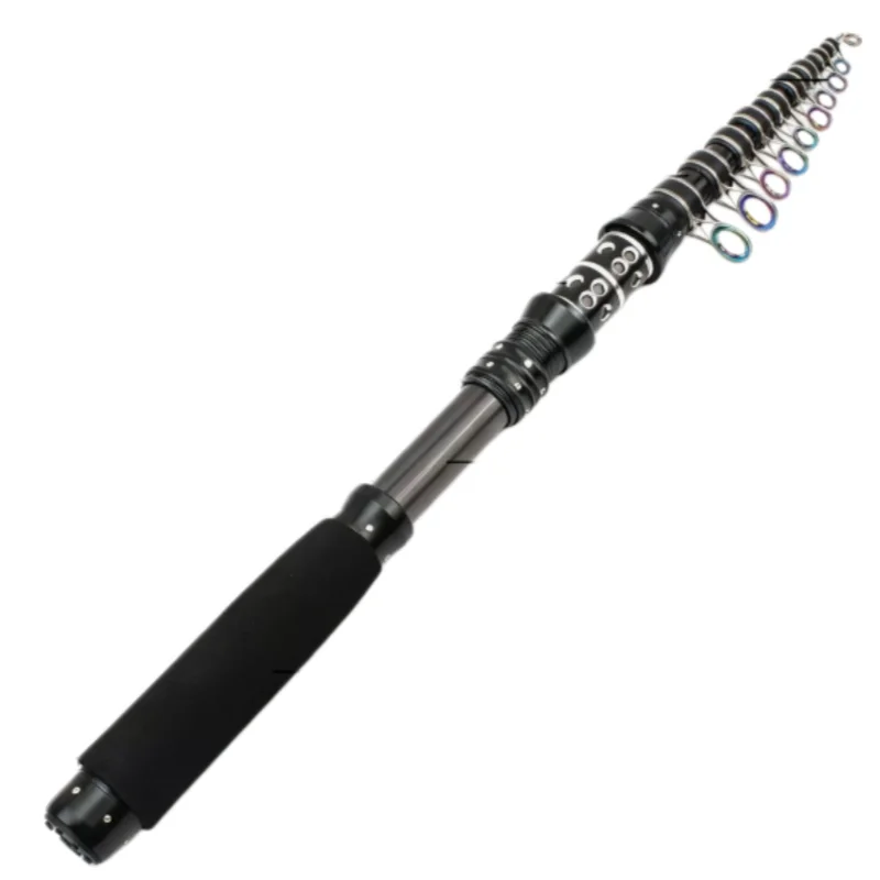 Caña telescópica de carbono mini – Sección corta para pesca marítima