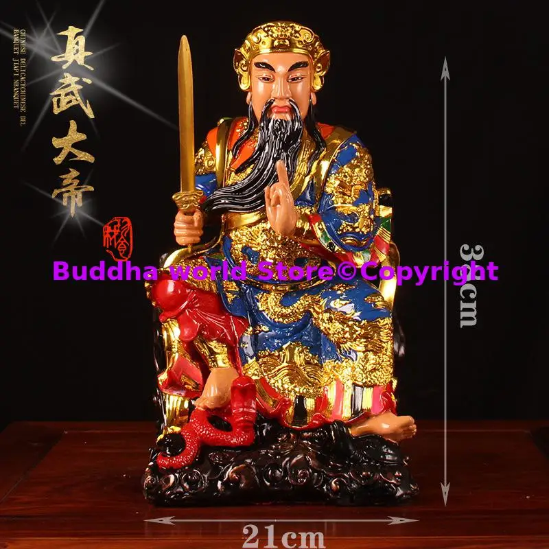 Expel demons exorcise evil spirits ZHEN WU DADI god statue Wholesale Buddhist Taoism Item Temple abbey shrine Worship 38CM