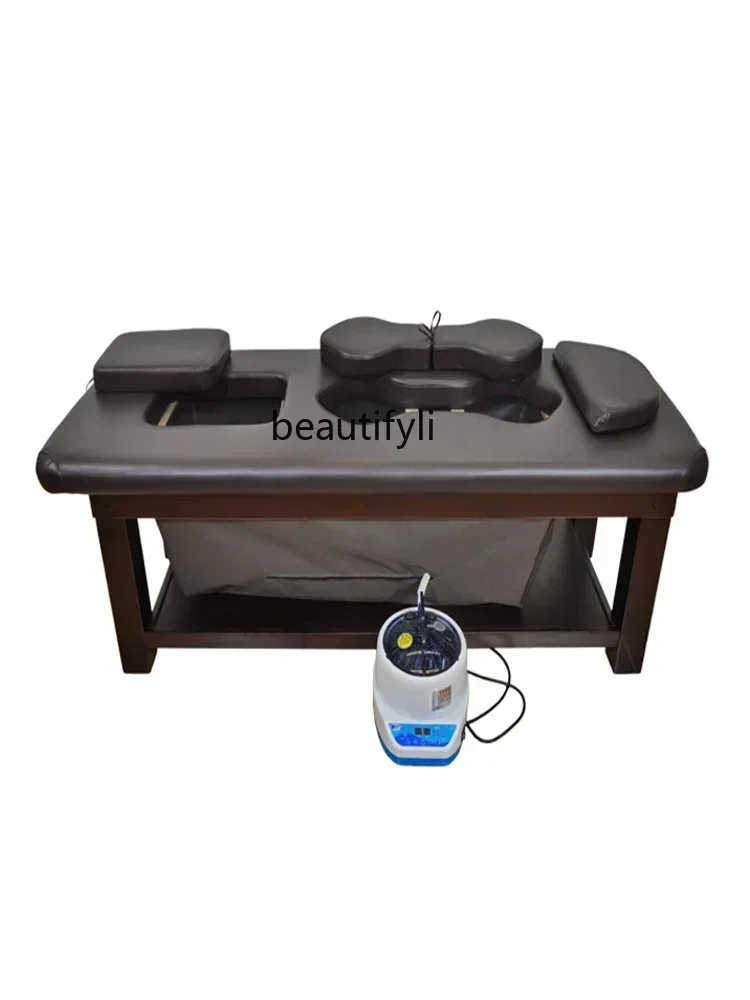 Solid Wood Steaming Bed Beauty Salon plus-Sized Widened Local Fumigation Steam Bed Whole Body Chinese Medicine Steaming Bed