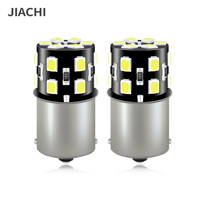 Jiachi-Ampoule LED blanche pure pour voiture, lampes de signalisation de secours, 6000K, 6500K, 4000K, 4500K, melon al, BA15S, BA15D, 1156, 1157, 1176, 10 pièces