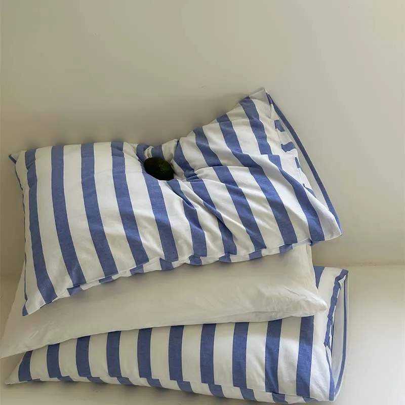 

1PC Blue Stripe Cushion Pillow Cover Modern Simple Pillowcase Ins Vintage Sofa Cushion Cover Home Decor