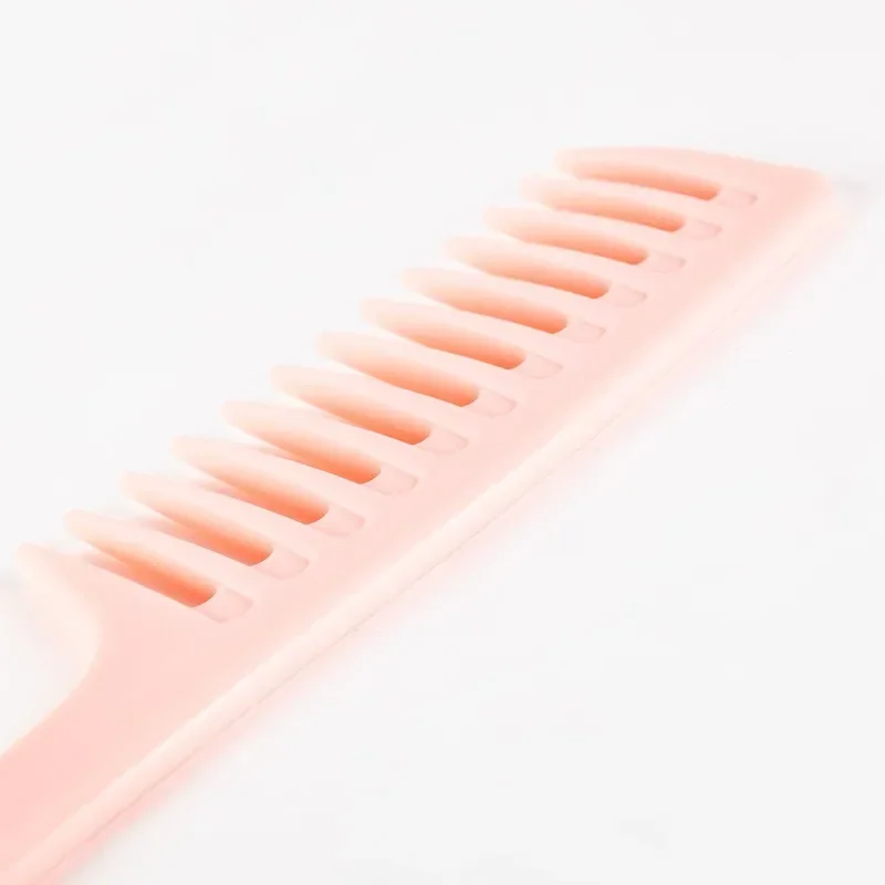 Wanmei Colorful Big Knife Comb, Male and Female Round Hole Comb, Portable Home Beauty Hair Cutting, Coarse Teeth Head Comb, Plas