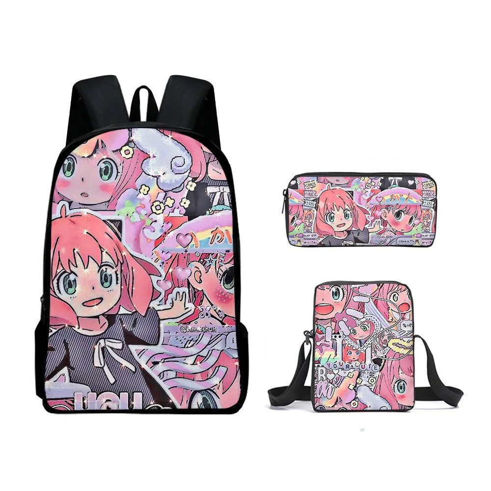 Wholesale Spy Play Ania Backpack Three Piece Set Student Backpack Shoulder Bags Shoulder Bag Shoulder Bags Pen Bag
