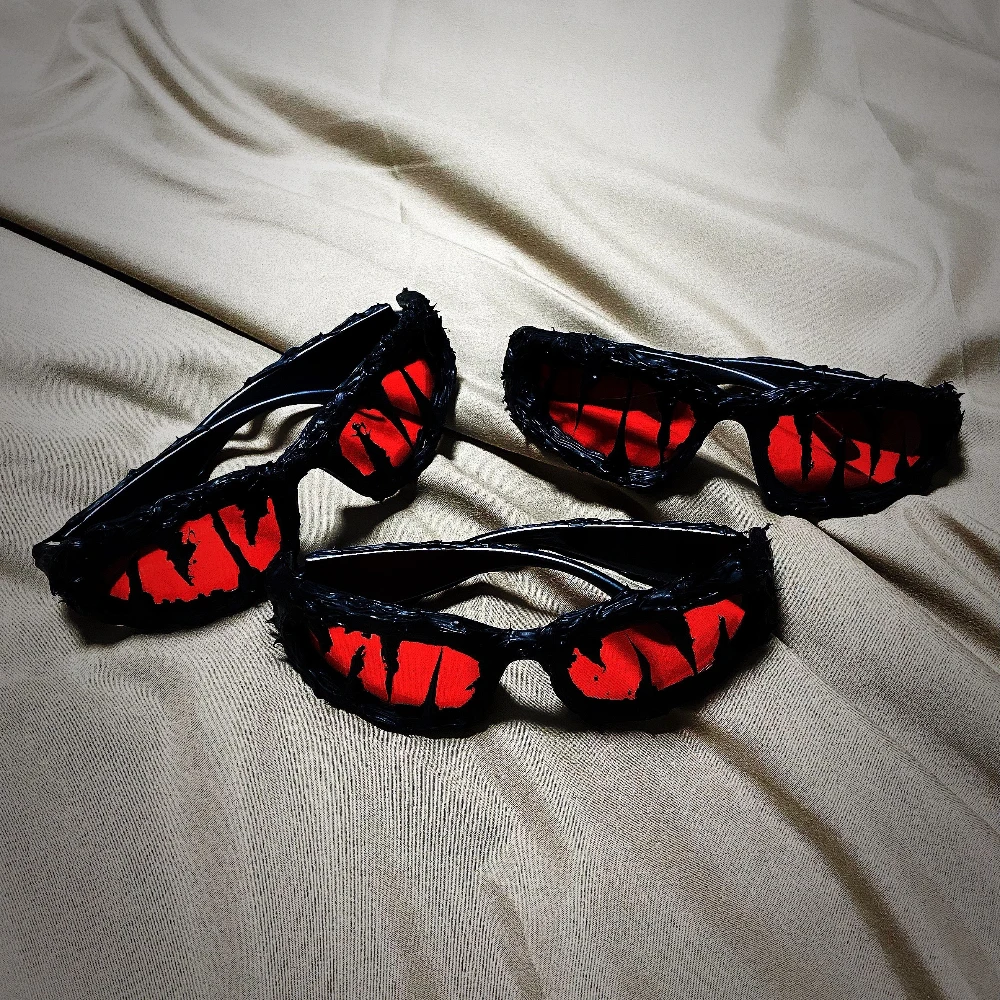 النظارات المتخصصة العصرية والأنيقة النظارات الشمسية الهيب هوب النظارات الشمسية لملابس الشارع روك ركوب الدراجات نظارات نظارات هدايا العيد الفاخرة