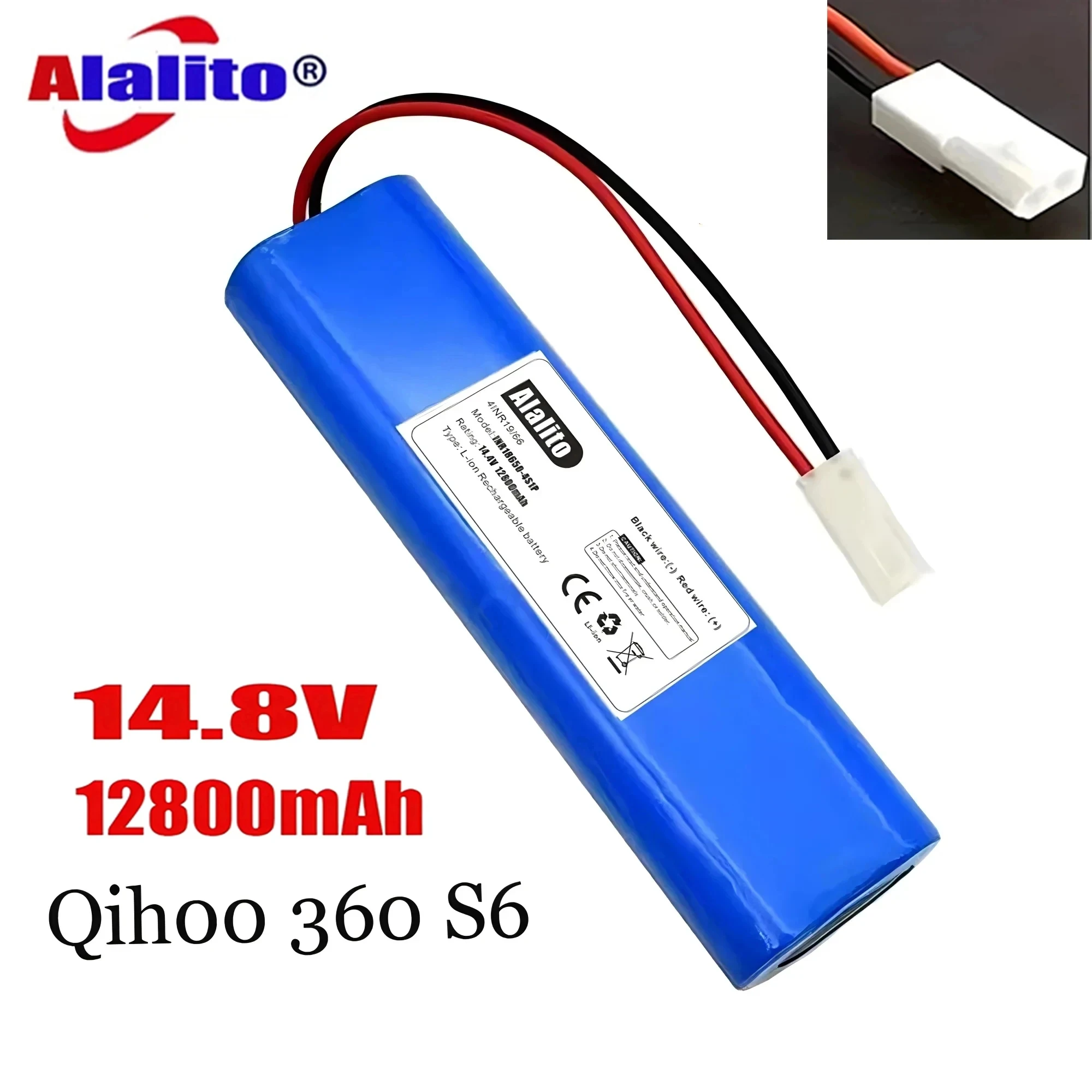 14.4V 12800mAh 100% nowy oryginalny akumulator używany do odkurzacz Robot komponentów Qihoo 360 S6