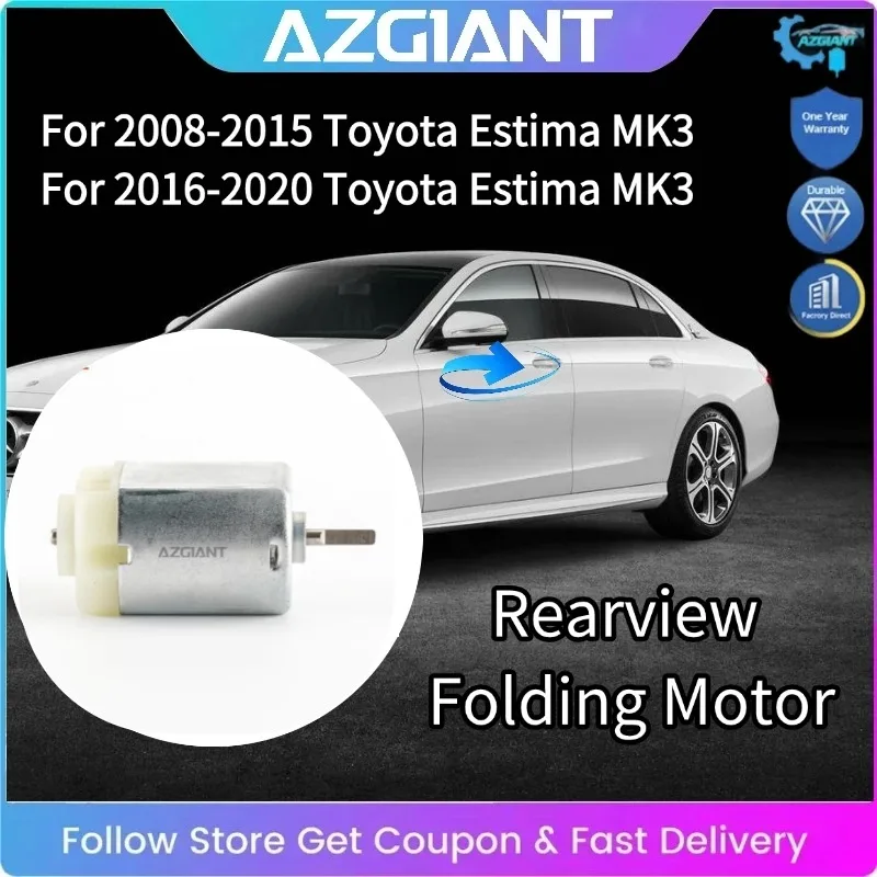 AZGIANT Car Side Mirrors Rearview Folding Motor Actuator FC140SF12260 For Toyota Estima MK3 2008-2020 Replacement Car Accessories