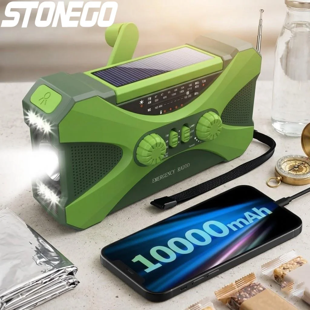 lampe-torche-led-rechargeable-portable-10000mah-radio-solaire-a-manivelle-double-haut-parleur-lumiere-d'urgence-alarme-sos