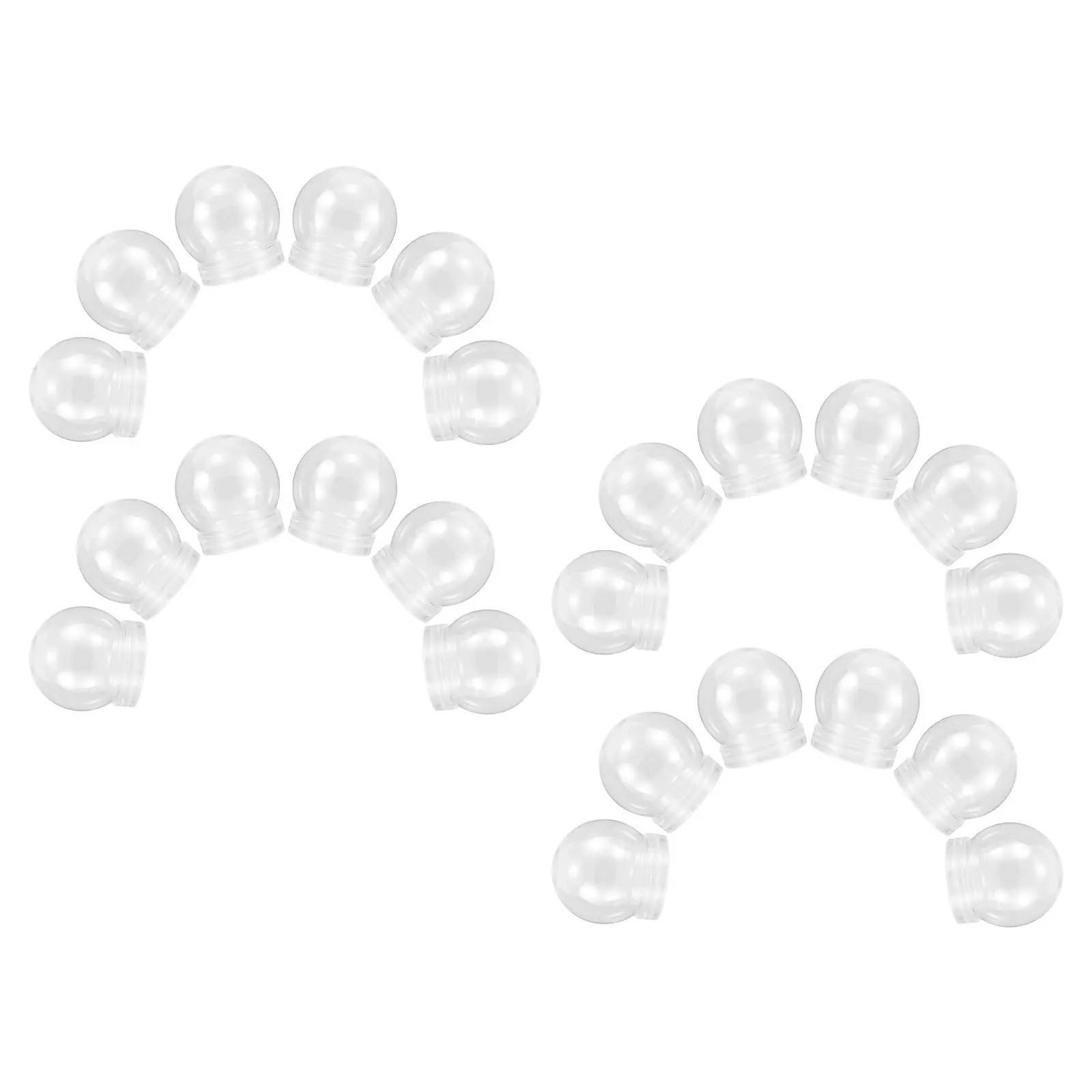 

24Pcs Clear Plastic Snow Globes Fillable Water Globe Screw-Off Cap DIY Craft Home Christmas Holiday Decorations