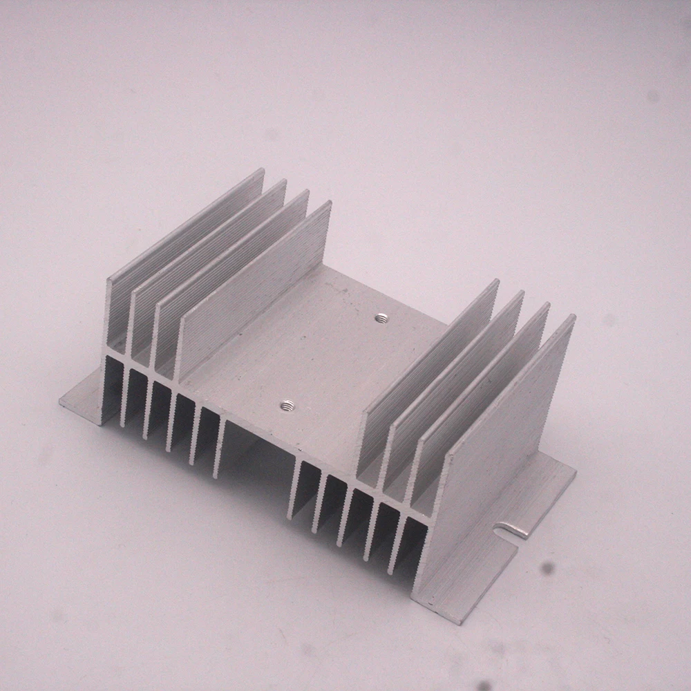 Single Phase SSR heat sink Solid State Relay Aluminum Heat Sink 10-40A  60-80A 100A  Silver Tone Heat Dissipation Radiator