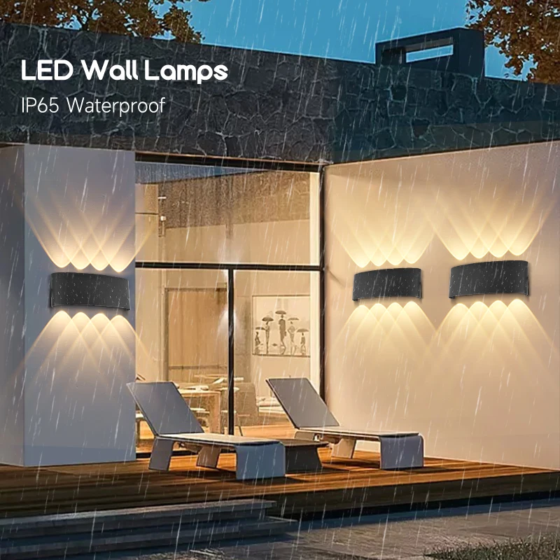 Outdoor Led Wall Lamp Waterproof Sconces Wall Light AC85-265V For Home Bedside Indoor Decoration Bedroom Living Room Lighting