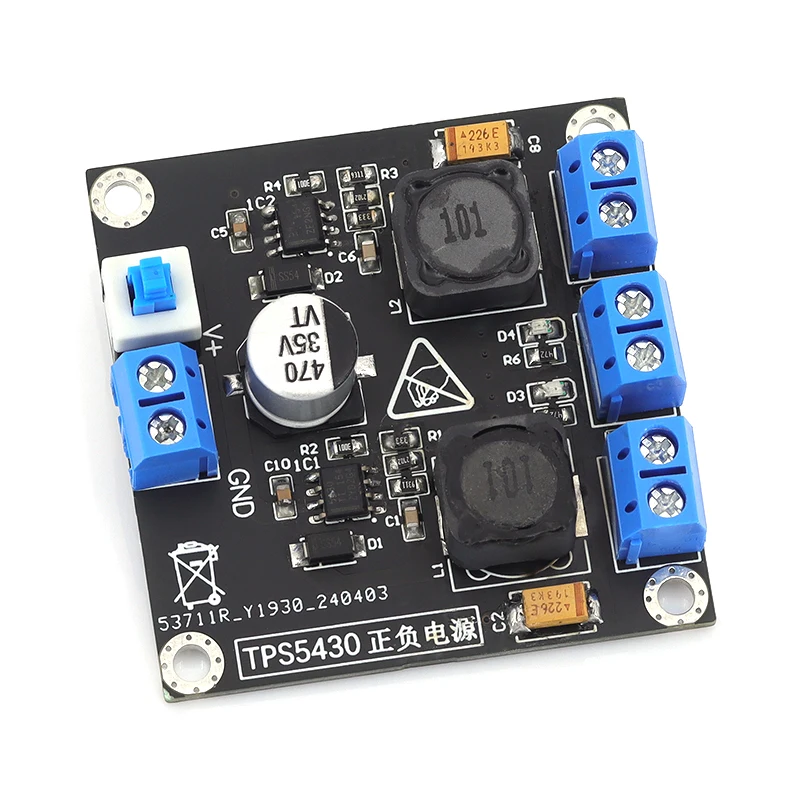 TPS5430 Switch Voltage Regulator Module Single to Dual Power Supply ±5V ±12V ±15V Positive Negative Power Converter