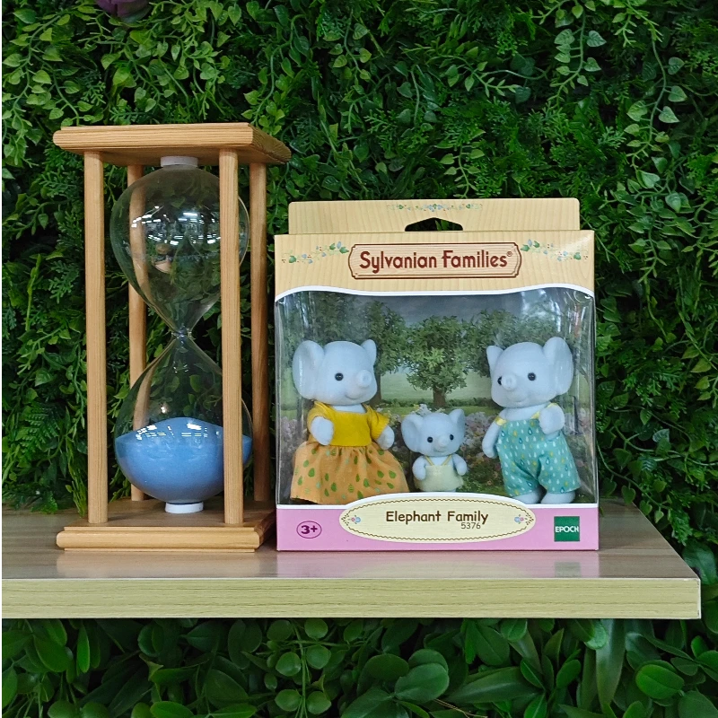 عائلات سيلفانيان كوتونيل أرنب الفيل الأسرة سطح يتدفقون لينة بولي كلوريد الفينيل Abs البلاستيك لطيف دمية محاكاة ألعاب أطفال