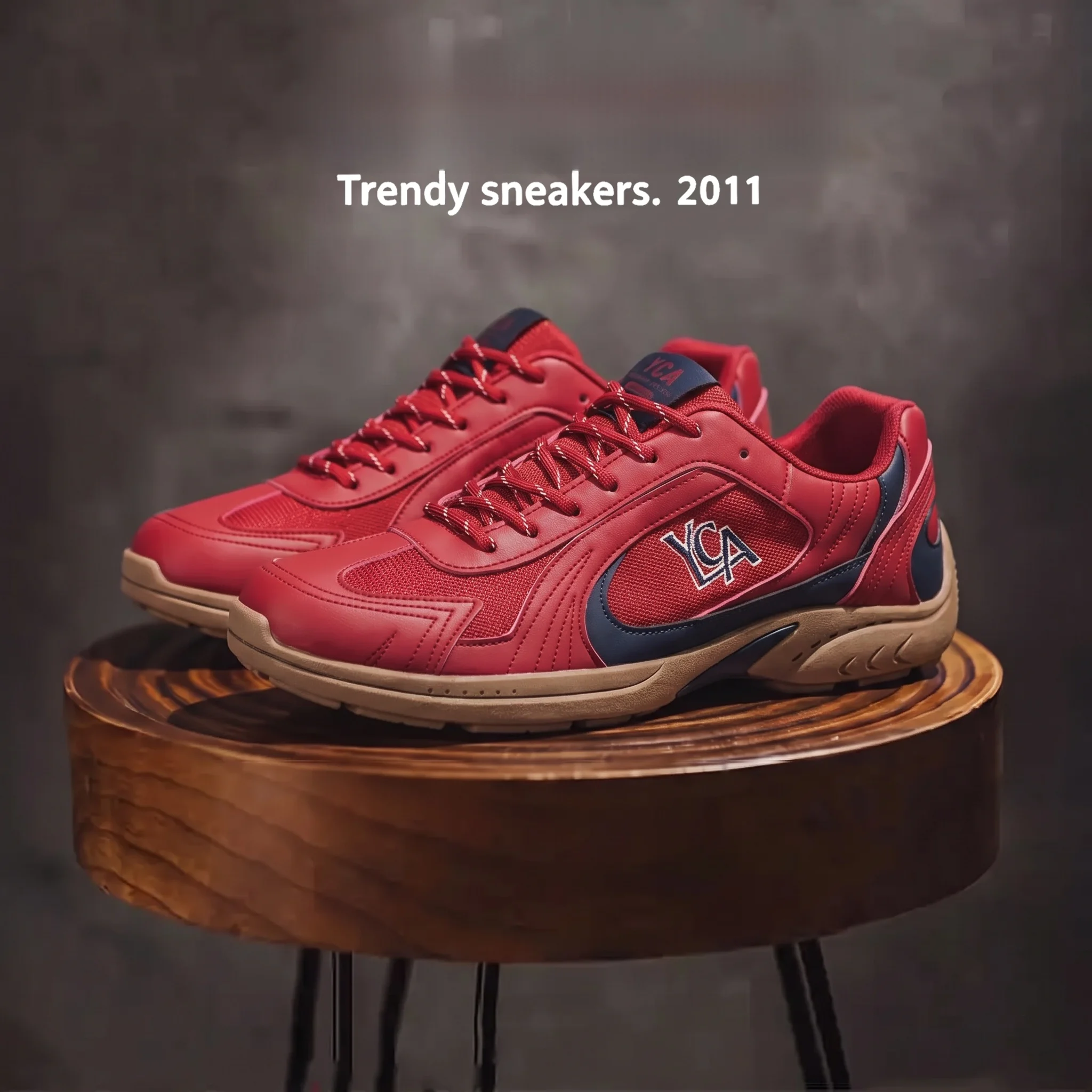 Men's Sports Racing Shoes Arch Support Thick Bottom Dequn Fall Season Casual Fashion Low Top Glue Adhesive Rubber Soles