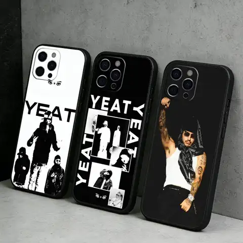 Y-Yeat A-AfterlyfeES Rapper Phone Case For iPhone17,16,15,14,13,12 Plus,Max Soft Silicone Black Cover