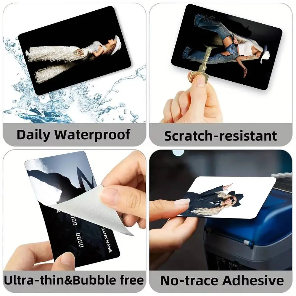 B-Beyonce Singer Queen Bey  Credit Card HD Stickers Game Card Decal Small Chip Waterproof Sticker Gift