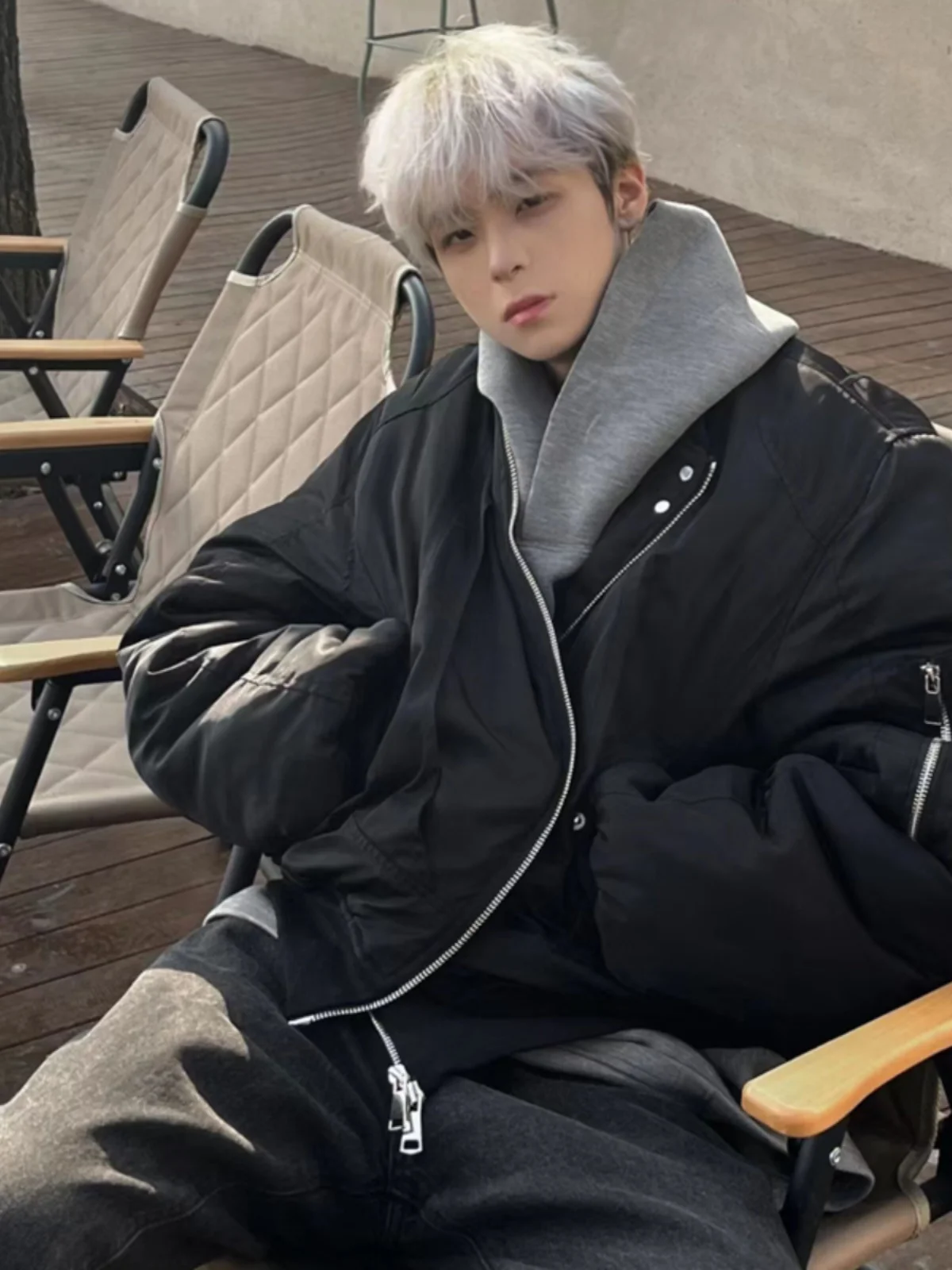 

Мужская зимняя куртка Cleanfit в американском ретро-стиле, хлопковая, утепленная, свободного кроя, молодежный тренд, модель MA Flight Jaet