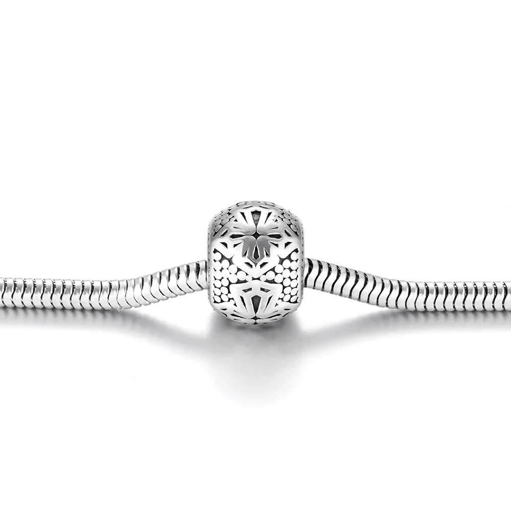 Stainless Steel Beads Dumn with Cross 5.5mm Hole Metal European Bead Bracelet Making Charms DIY Jewellery Supplies