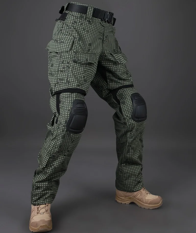 

Night Camouflage G3 Tactical Hunting Trousers, Includes Knee Pads