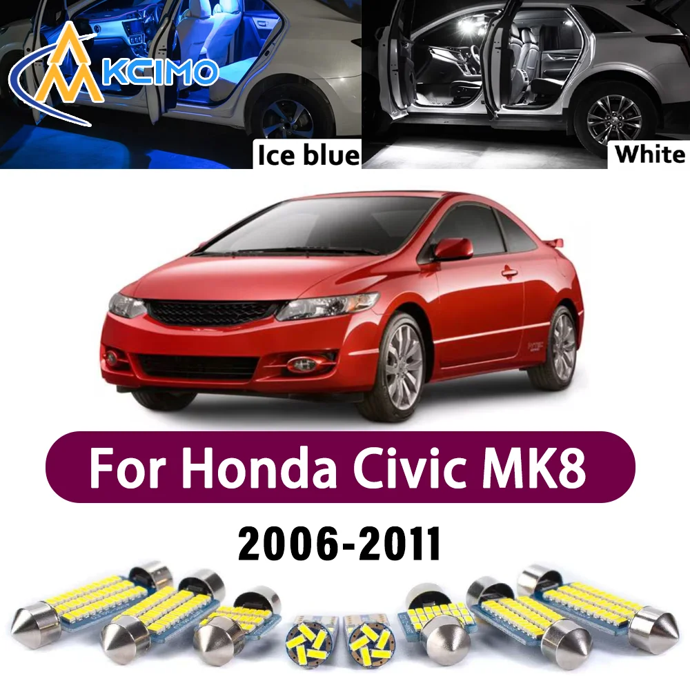 

Error Free LED Interior Light Kit for Honda Civic MK8 VIII 8th 2006-2011 Premium Bright Dome Trunk Mirror Reading Lamps Canbus
