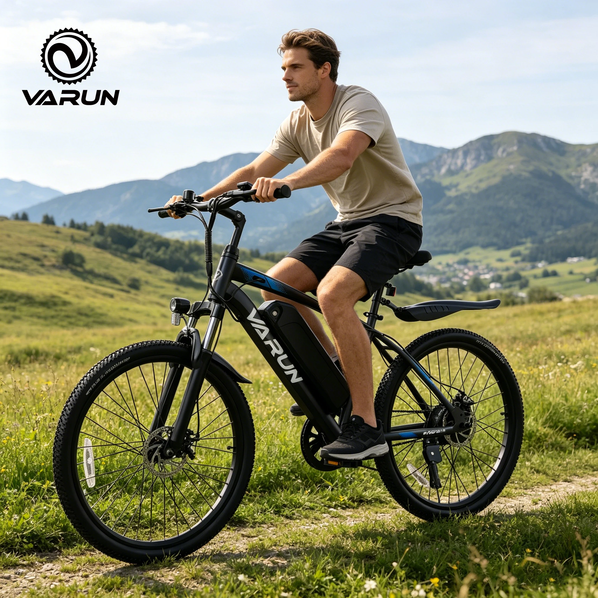 VARUN M24-1 Adult Electric Bike, 500W Peak Power Electric Road Bike, 36V 7.8Ah Battery, 24-inch E-Bike, Max Speed 32km/h