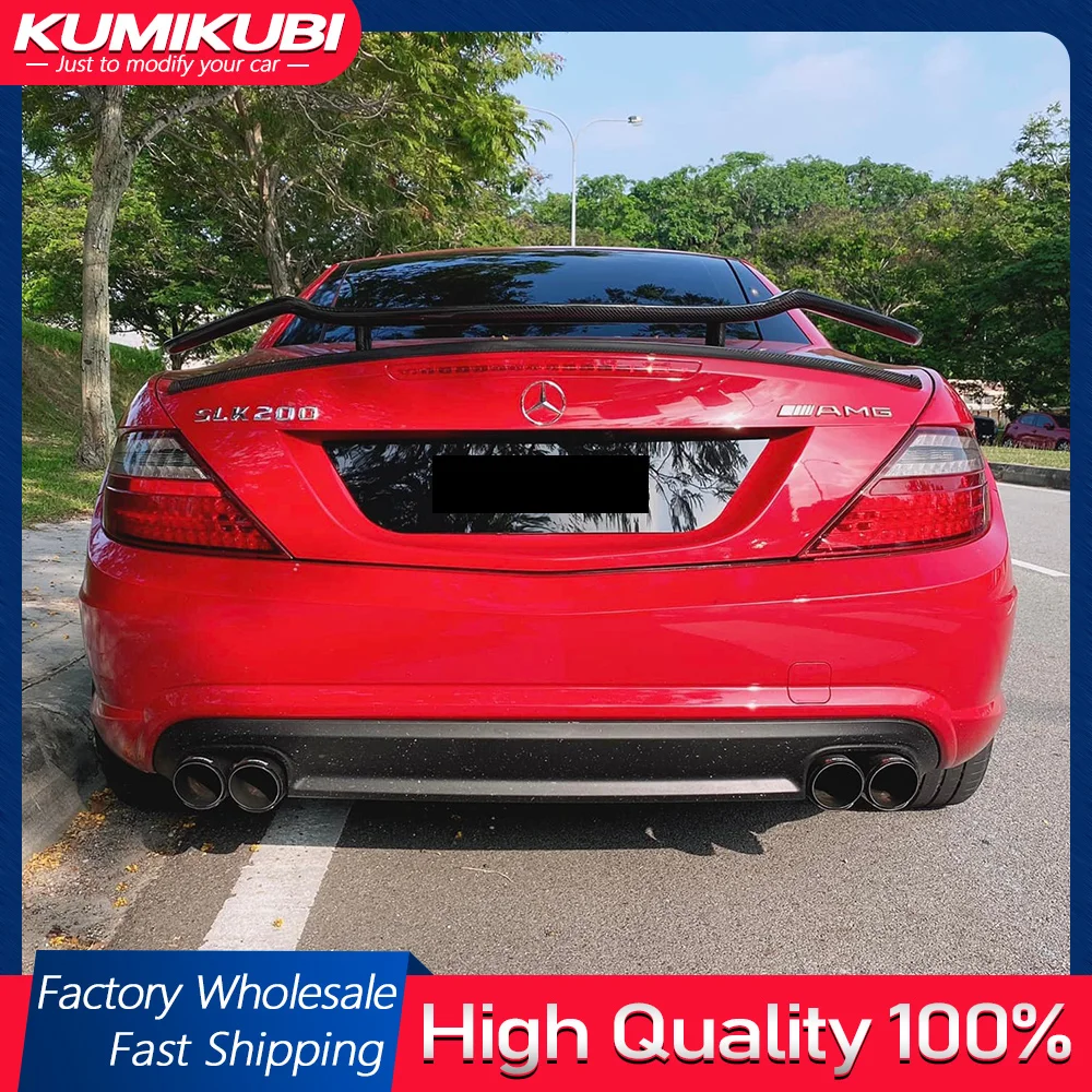 

Спойлер R172 RW Style для Mercedes Benz SLK Class R172 SLK250 200 350 55 2012+ Углеродное волокно, задний багажник, крыло, Стайлинг автомобиля
