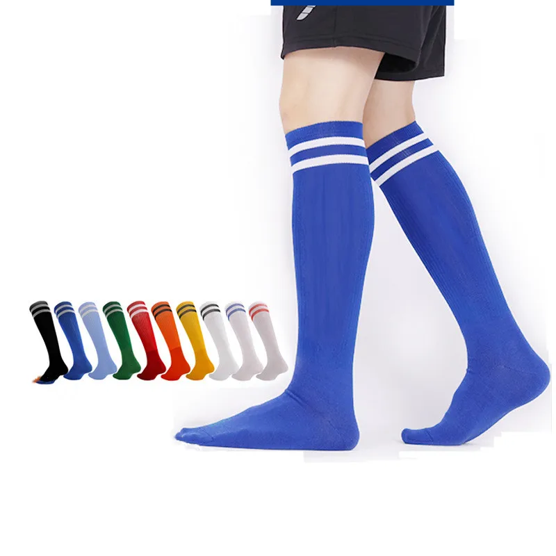 Over Knee Football Socks Hit Color Wear-Resistant Unisex High Training Long-Tube Summer Thin Adult Football Sport Long Socks