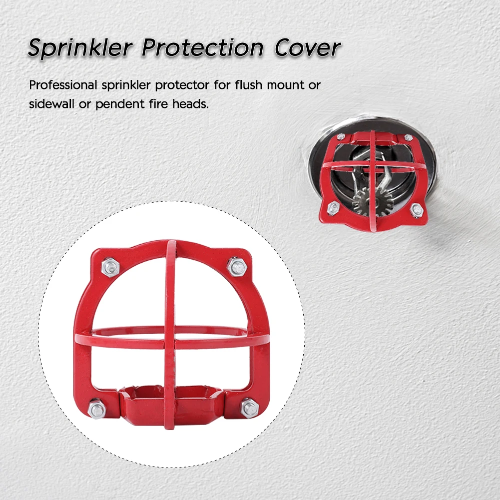 Warehouse Sturdy Garage Sprinkler Protection Cover Frame Ring Processing Factories Fire Safety Iron Guard Durable Latch Hooks