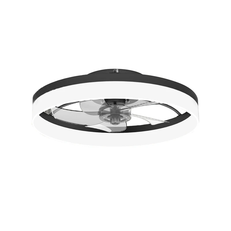 Embedded ceiling fan with lights and remote control, 6-speed intelligent low-key ceiling fan, suitable for bedrooms