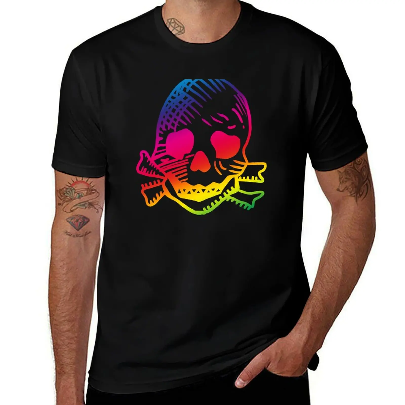 Keith Flint Skull tattoo with pride. Feel the rainbow. T-Shirt anime tshirt topping shirts men graphic