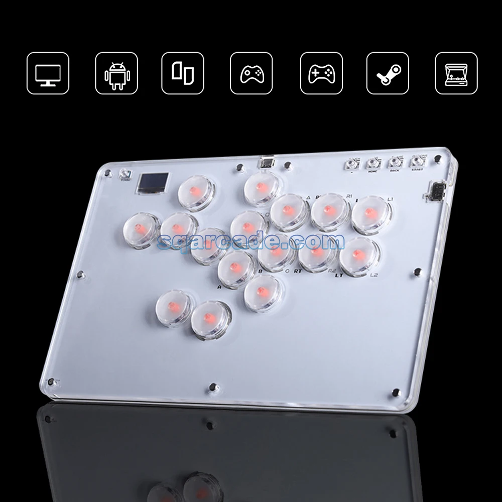 2025 FunFortress Mini Console All-Buttons Xinput/Dinput Controller encoder hot-swap per PC/NS/PS4 Controller di gioco joystick