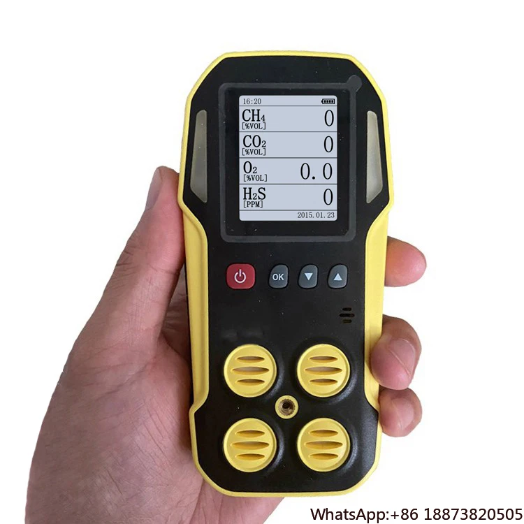 

Cheap price infrared sensor CH4 H2S 5000 ppm landfill gas analyzer Handheld methane gas leak portable biogas detector analyzer